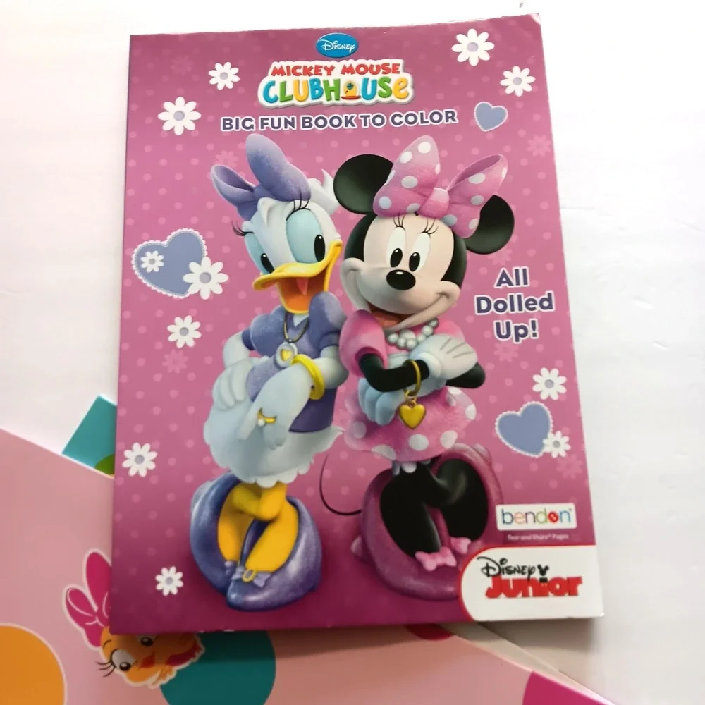 Disney‎ Minnie Mouse Coloring Activity Set Folders Crayons Mickey Clubhouse NEW